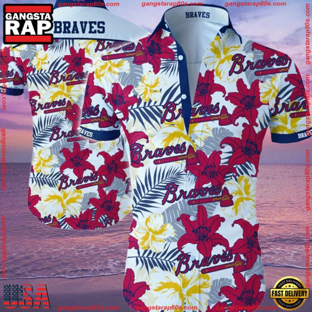 MLB Atlanta Braves Aloha Hawaiian Shirt Summer Button Up