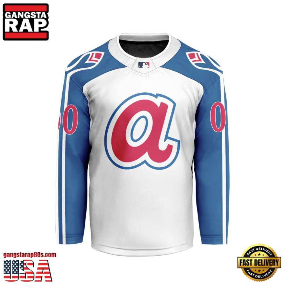 MLB Custom Atlanta Braves Special Hockey Jersey Shirt