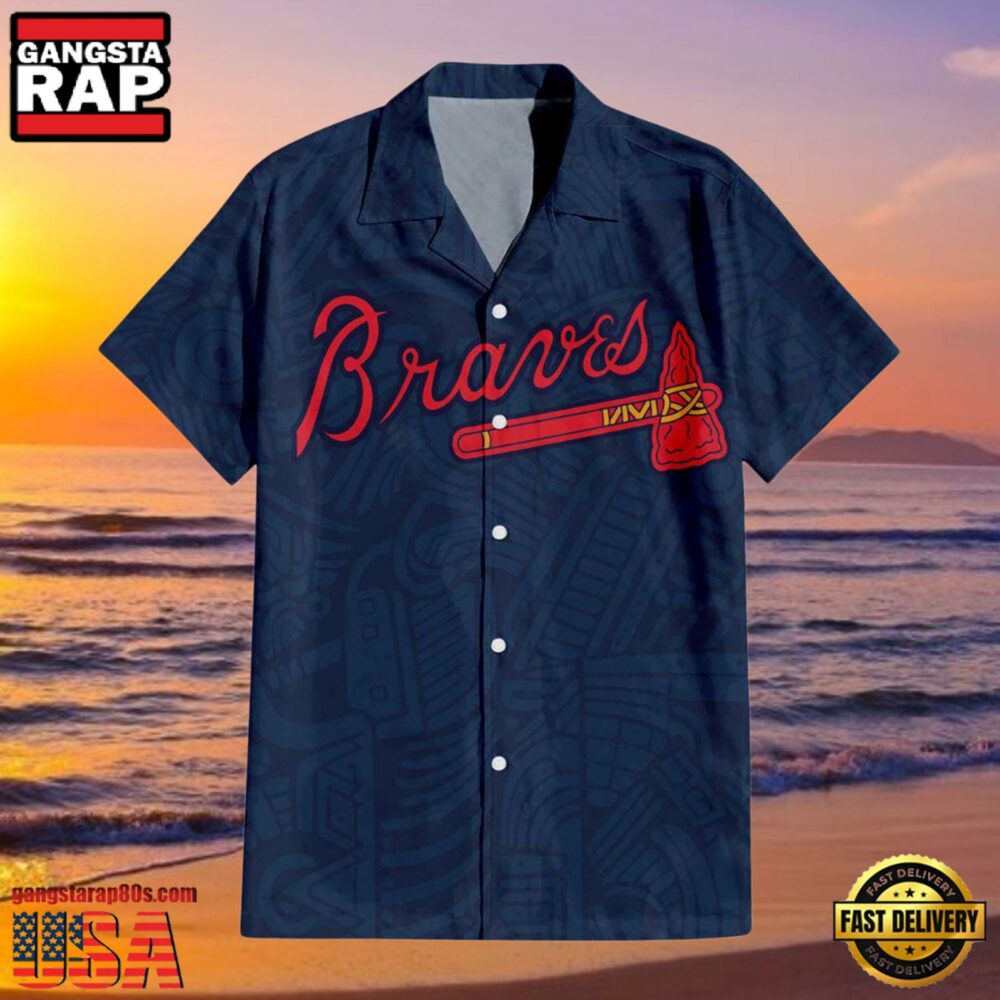 MLB Atlanta Braves Tribal Motifs Aloha Hawaiian Shirt