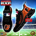 MLB Baltimore Orioles Unique Design Custom Name Max Soul Shoes Running Sneakers