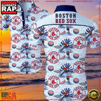 MLB Boston Red Sox Aloha Hawaiian Shirt Button Up