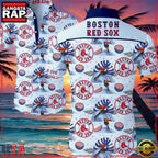 MLB Boston Red Sox Aloha Hawaiian Shirt Button Up