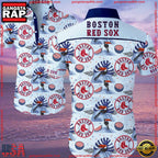 MLB Boston Red Sox Aloha Hawaiian Shirt Button Up