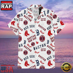 MLB Boston Red Sox Team Logo Baseball Aloha Hawaiian Shirt