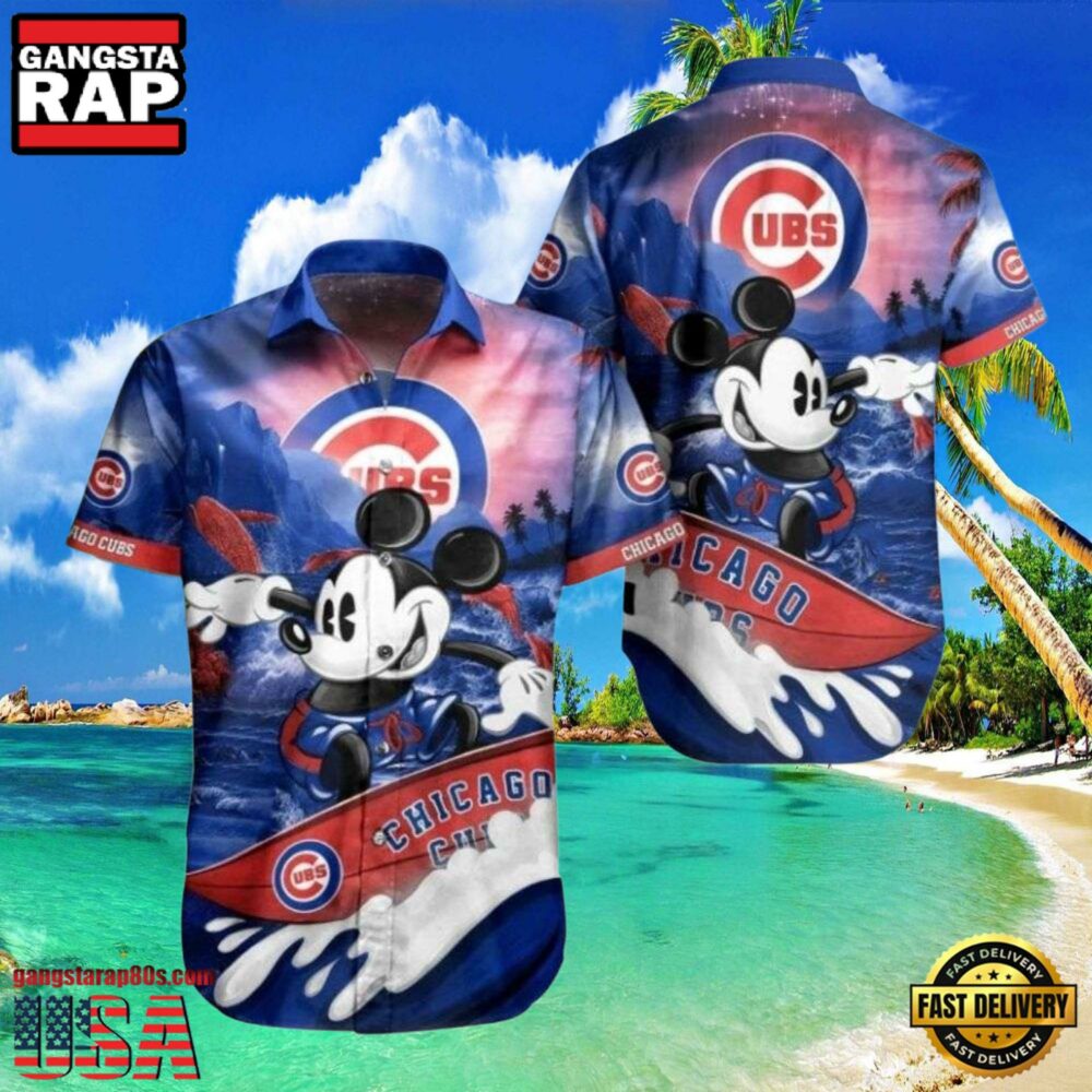 MLB Chicago Cubs Style Hot Trending Summer Hawaiian Shirt With Mickey Surfing Graphic