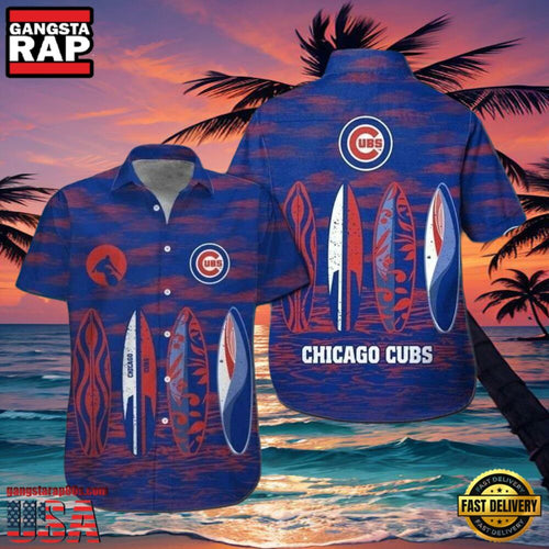 MLB Chicago Cubs Surf’s Up Aloha Hawaiian Shirt