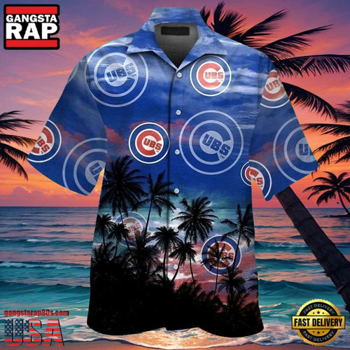 MLB Chicago Cubs Tropical Dusk Aloha Hawaiian Shirt