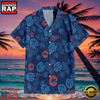 MLB Chicago Cubs Tropical Leaves Aloha Hawaiian Shirt