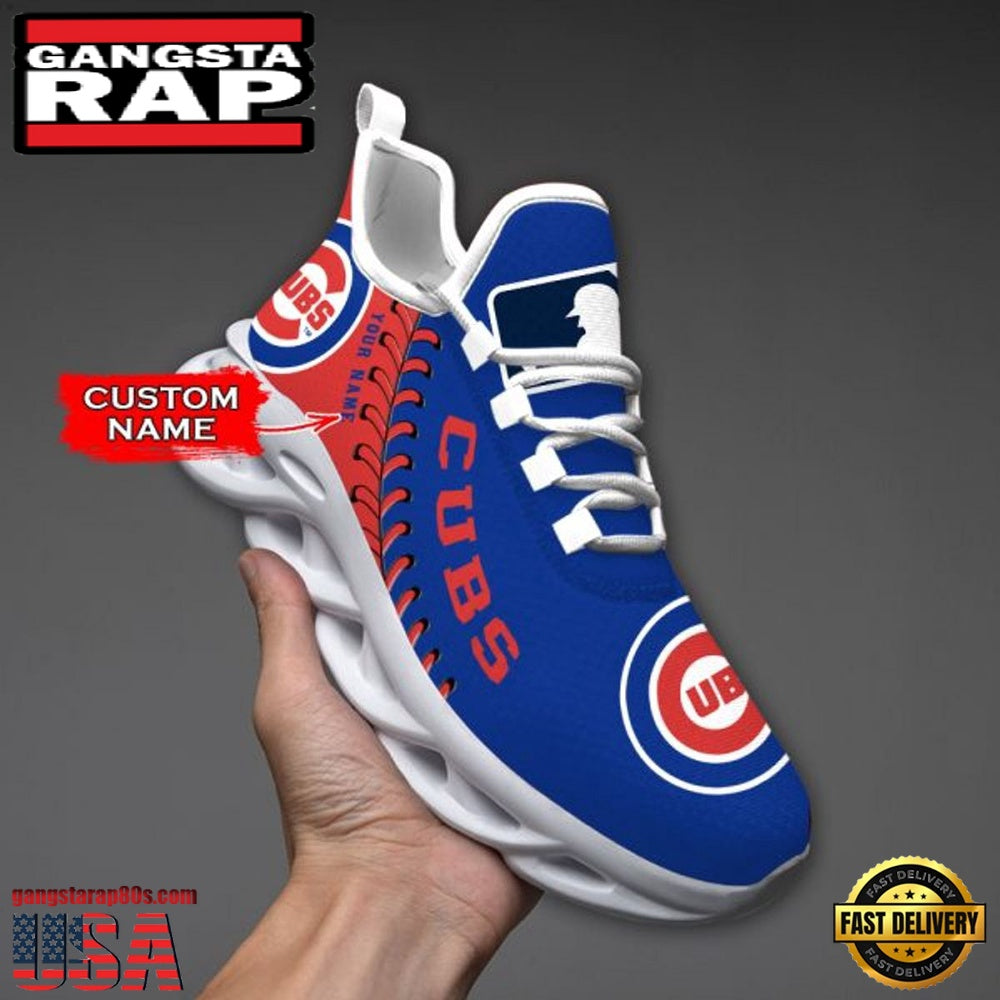 MLB Chicago Cubs Unique Design Custom Name Max Soul Shoes Running Sneakers
