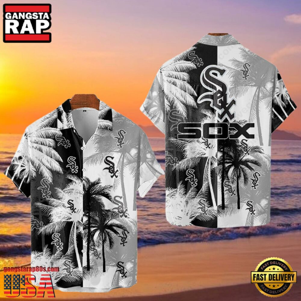MLB Chicago White Sox Tropical Palm Trees Aloha Hawaiian Shirt