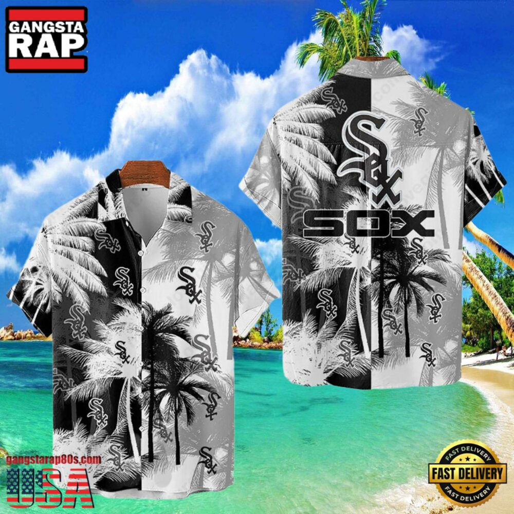 MLB Chicago White Sox Tropical Palm Trees Aloha Hawaiian Shirt