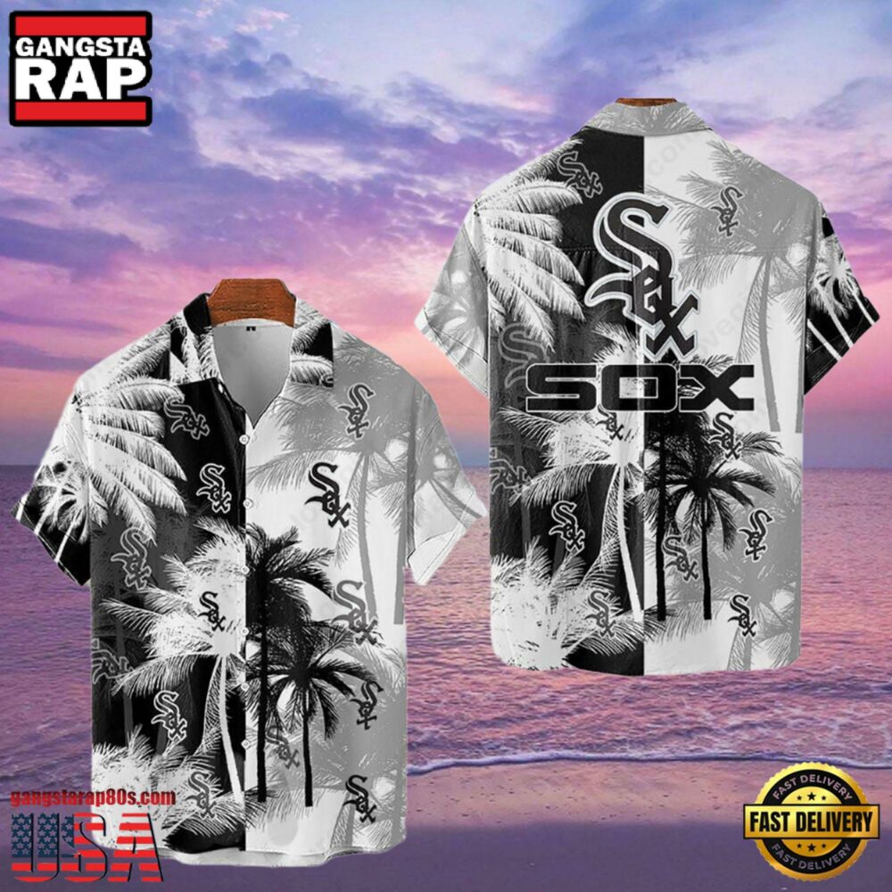 MLB Chicago White Sox Tropical Palm Trees Aloha Hawaiian Shirt
