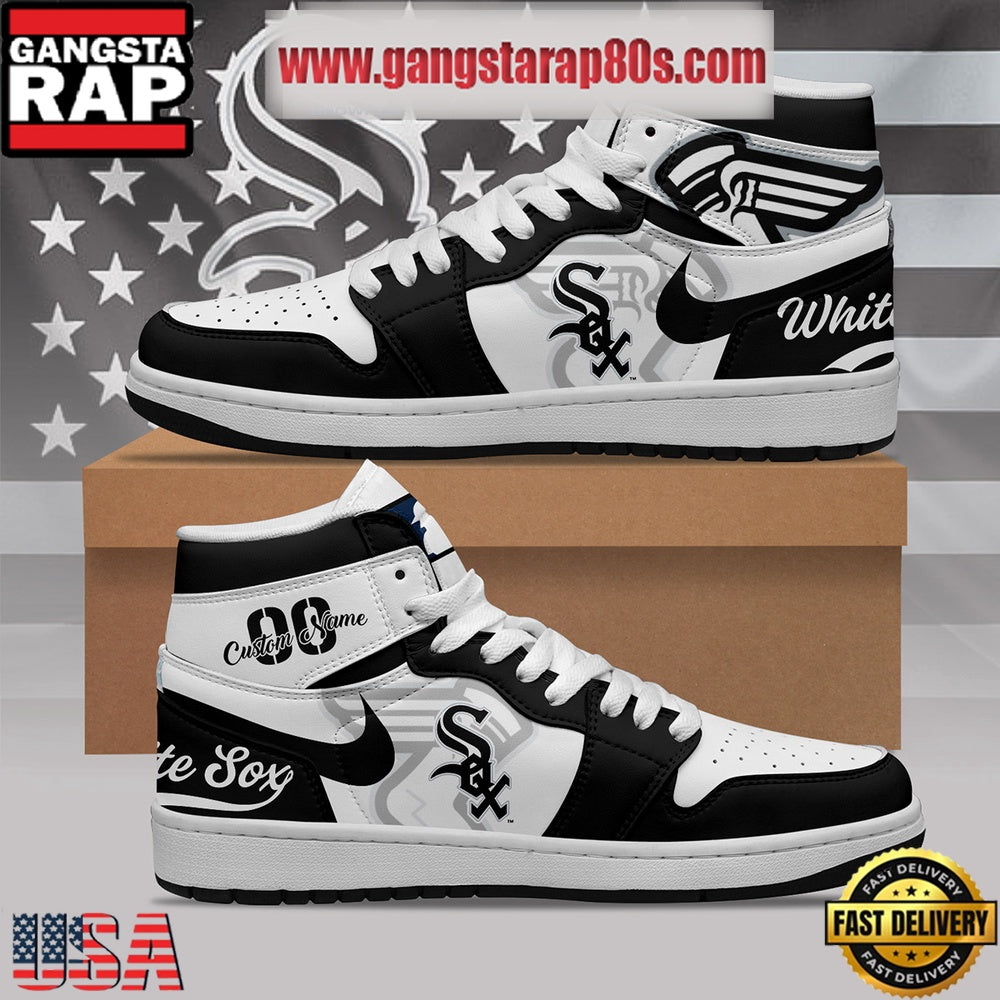 MLB Chicago White Sox Unique Design Custom Name Air Jordan 1 Shoes Running Sneakers