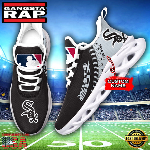 MLB Chicago White Sox Unique Design Custom Name Max Soul Shoes Running Sneakers