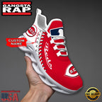 MLB Cincinnati Reds Unique Design Custom Name Max Soul Shoes Running Sneakers
