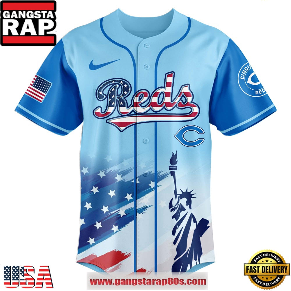 MLB Cincinnati Reds X Independence Day Special Edition Baseball Jersey