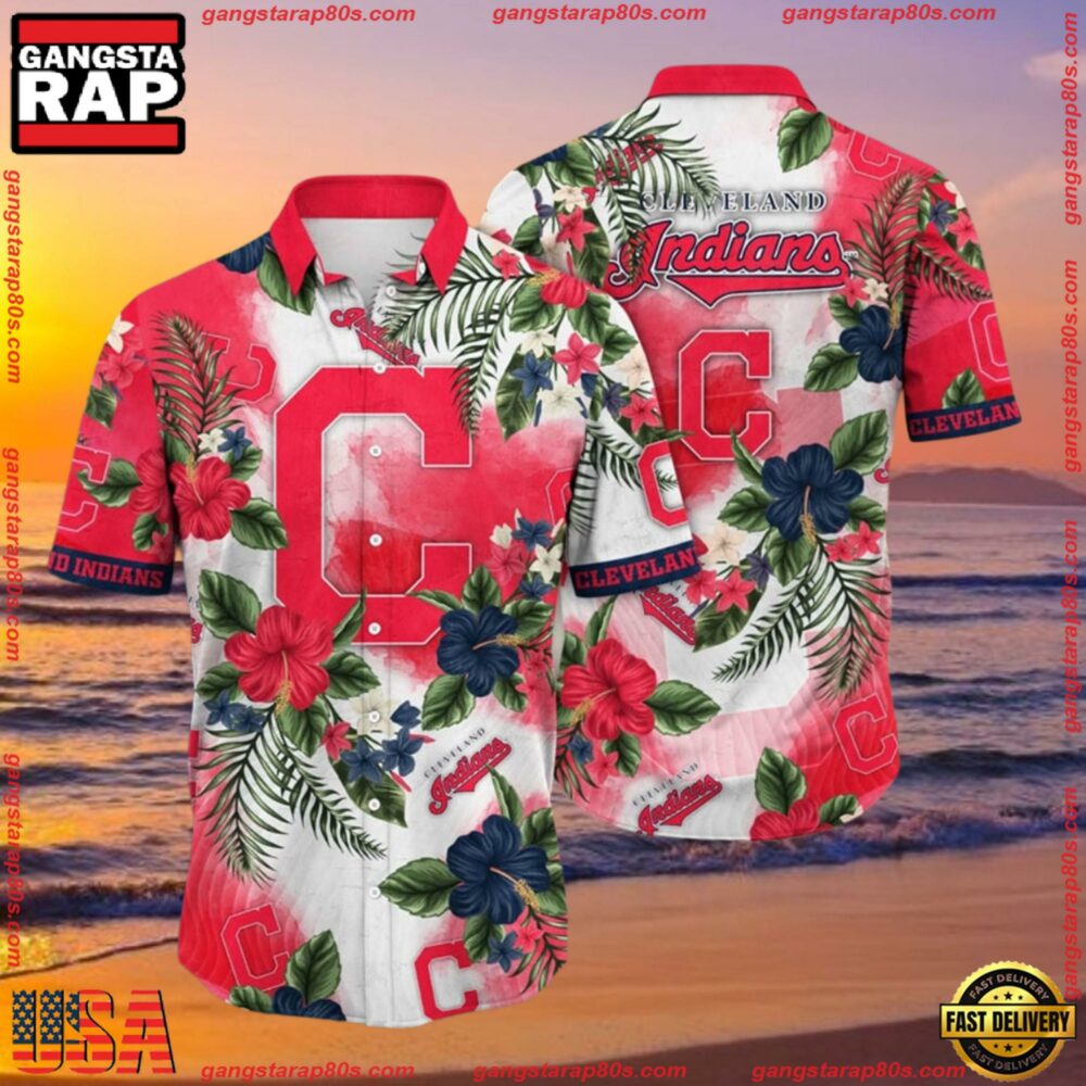 MLB Cleveland Indians Aloha Hawaiian Shirt
