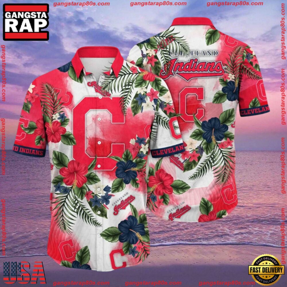 MLB Cleveland Indians Aloha Hawaiian Shirt