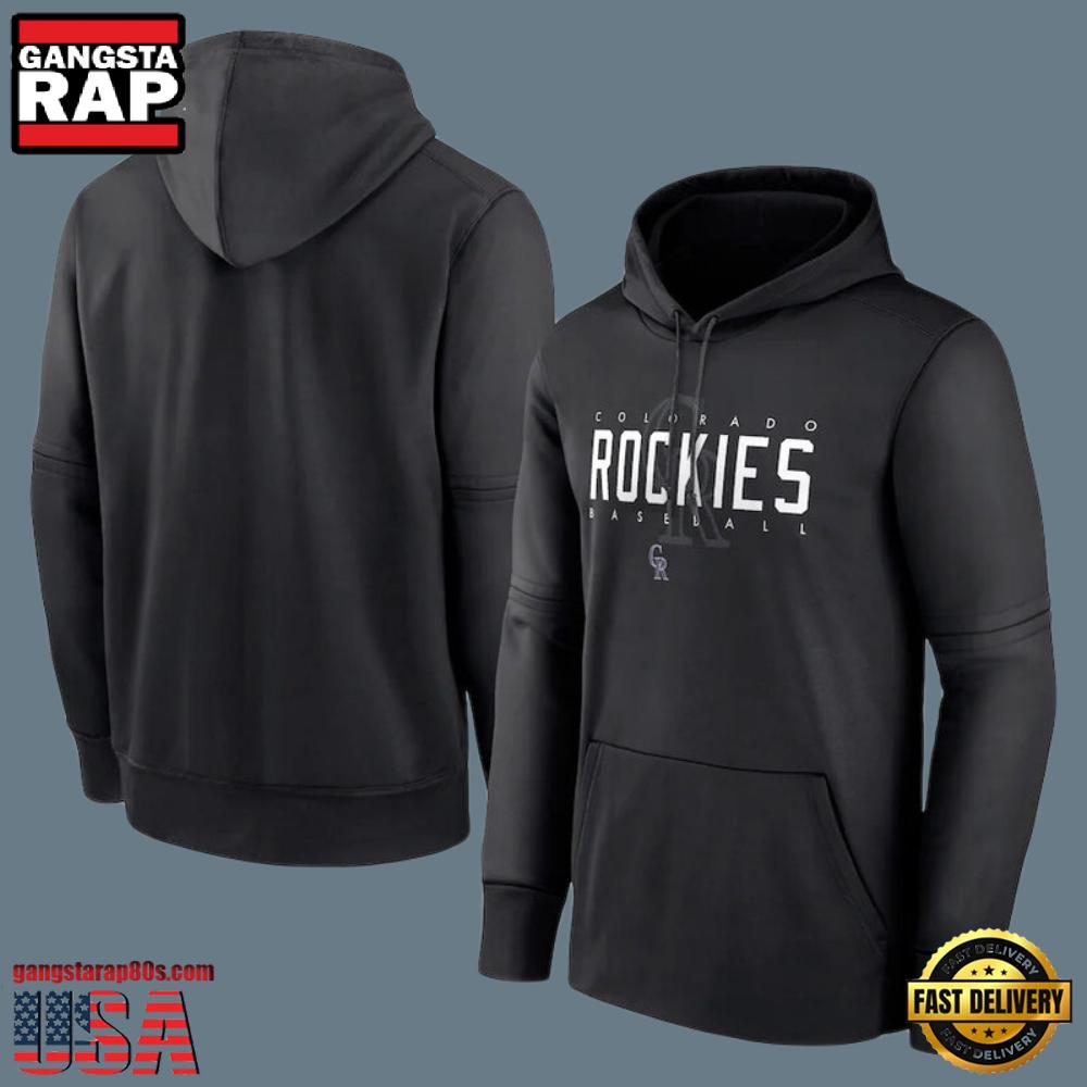 MLB Colorado Rockies Pullover All Over Print Hoodie Black