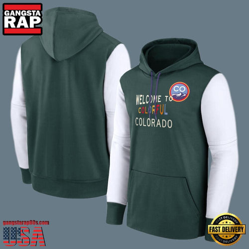 MLB Colorado Rockies Pullover All Over Print Hoodie Green