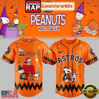 MLB Custom Team x Collab Peanuts Halloween Trick Or Treat Baseball Jersey Shirt