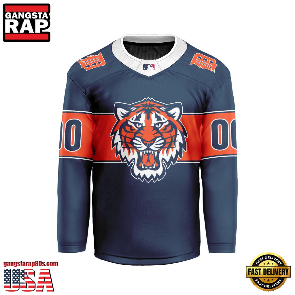 MLB Custom Detroit Tigers Special Hockey Jersey Shirt