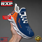 MLB Detroit Tigers Unique Design Custom Name Max Soul Shoes Running Sneakers