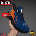 MLB Detroit Tigers Unique Design Custom Name Max Soul Shoes Running Sneakers