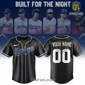 MLB Dodgers Black Built For The Night Custom Jersey