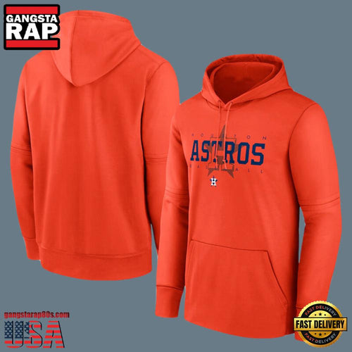 MLB Houston Astros Pullover New Design Hoodie Shirt Orange