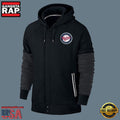 MLB Jersey Minnesota Twins Zip UP New Design Hoodie Shirt Black
