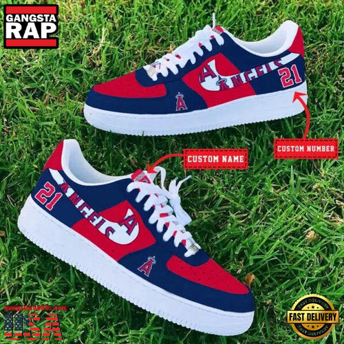 MLB Kansas City Royals Custom Name Number New Design Air Force 1 Shoes Sneaker