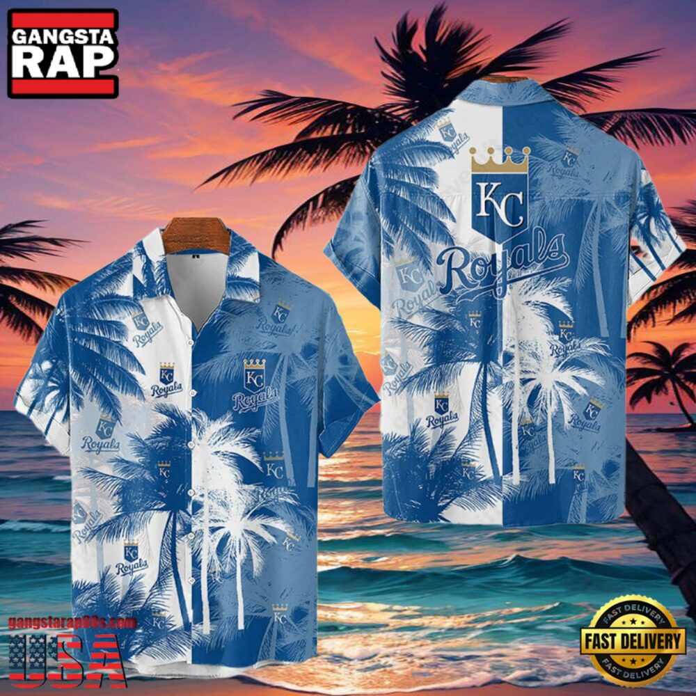 MLB Kansas City Royals Tropical Palm Trees Hot Summer Hawaiian Shirt