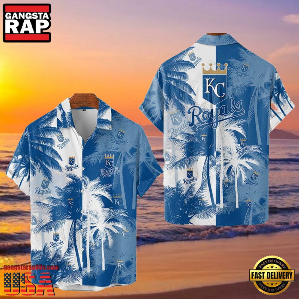 MLB Kansas City Royals Tropical Palm Trees Hot Summer Hawaiian Shirt