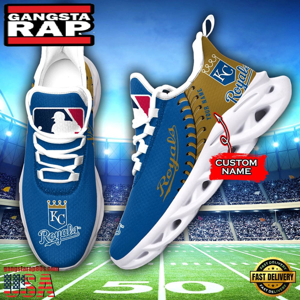 MLB Kansas City Royals Unique Design Custom Name Max Soul Shoes Running Sneakers