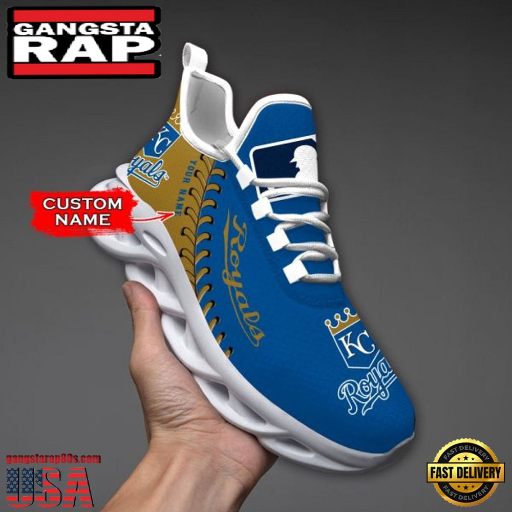 MLB Kansas City Royals Unique Design Custom Name Max Soul Shoes Running Sneakers