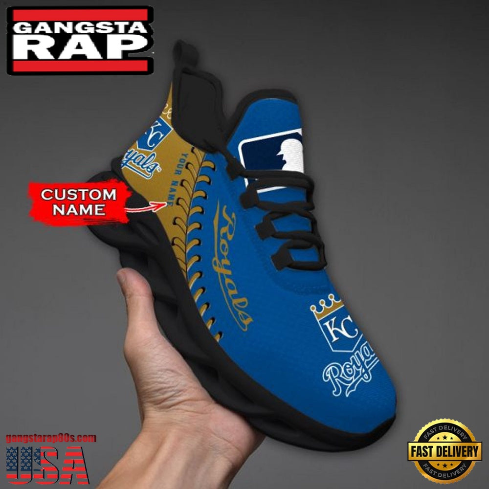 MLB Kansas City Royals Unique Design Custom Name Max Soul Shoes Running Sneakers