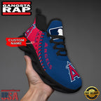 MLB Los Angeles Angels Unique Design Custom Name Max Soul Shoes Running Sneakers