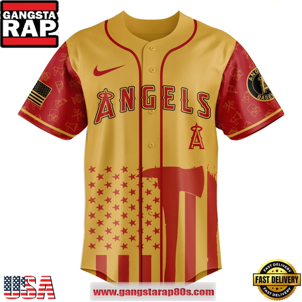 MLB Los Angeles Angels x Firefighter Appreciation Night Special Edition Baseball Jerseys