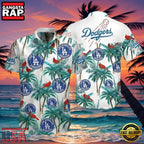MLB Los Angeles Dodgers Island Life Style Hot Trending Summer Hawaiian Shirt Palm And Cardinal