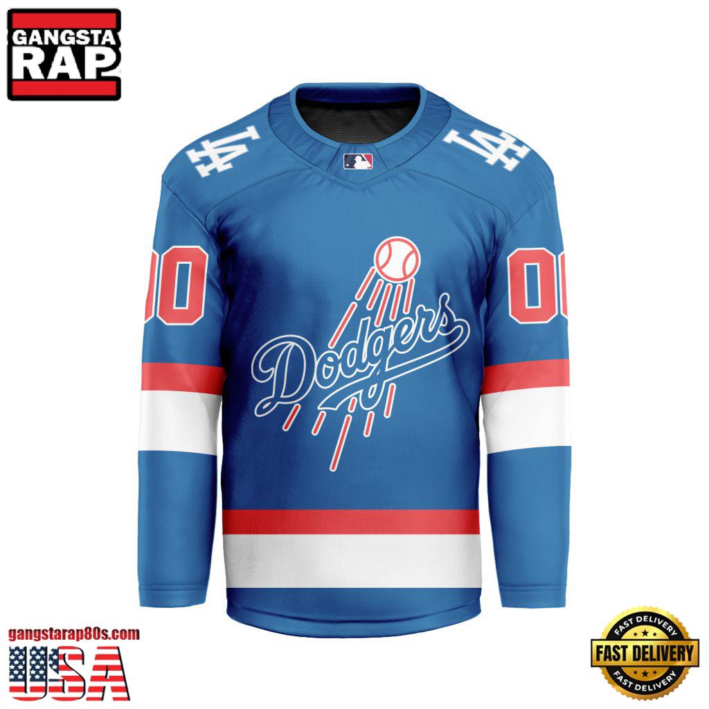 MLB Custom Los Angeles Dodgers Special Hockey Jersey Shirt