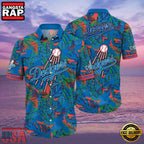 MLB Los Angeles Dodgers Tropic Pitch Style Hot Trending Summer Hawaiian Shirt Lively Green Foliage