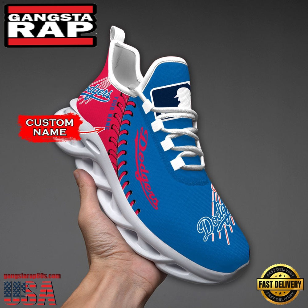 MLB Los Angeles Dodgers Unique Design Custom Name Max Soul Shoes Running Sneakers