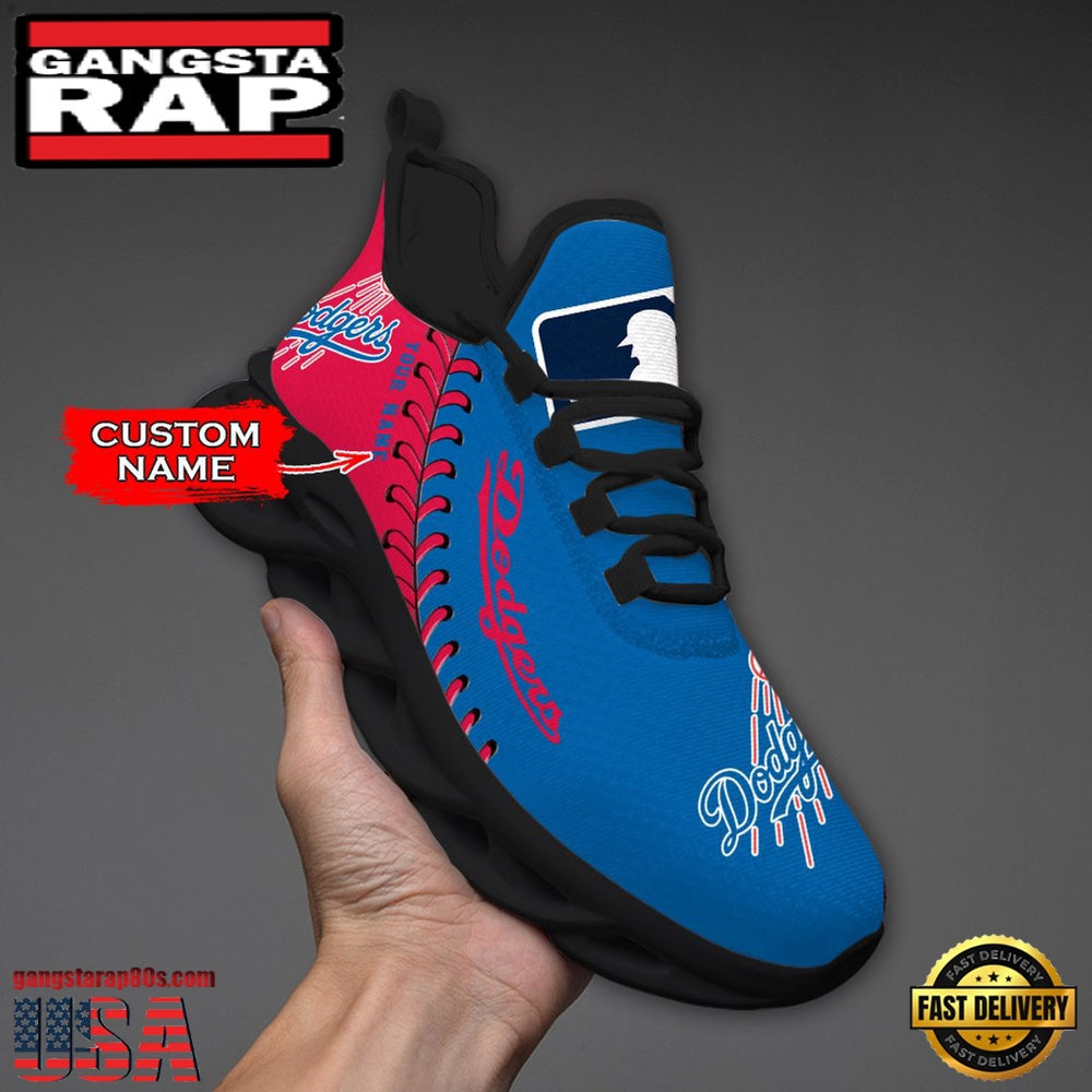 MLB Los Angeles Dodgers Unique Design Custom Name Max Soul Shoes Running Sneakers