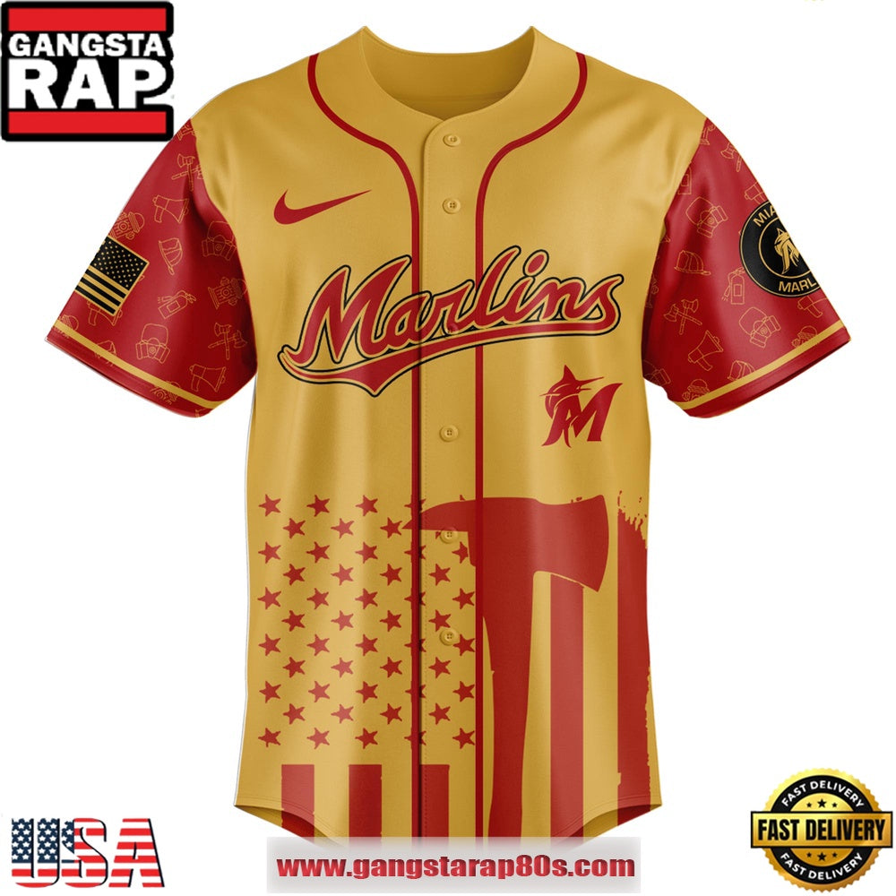 MLB Miami Marlins x Firefighter Appreciation Night Special Edition Baseball Jerseys