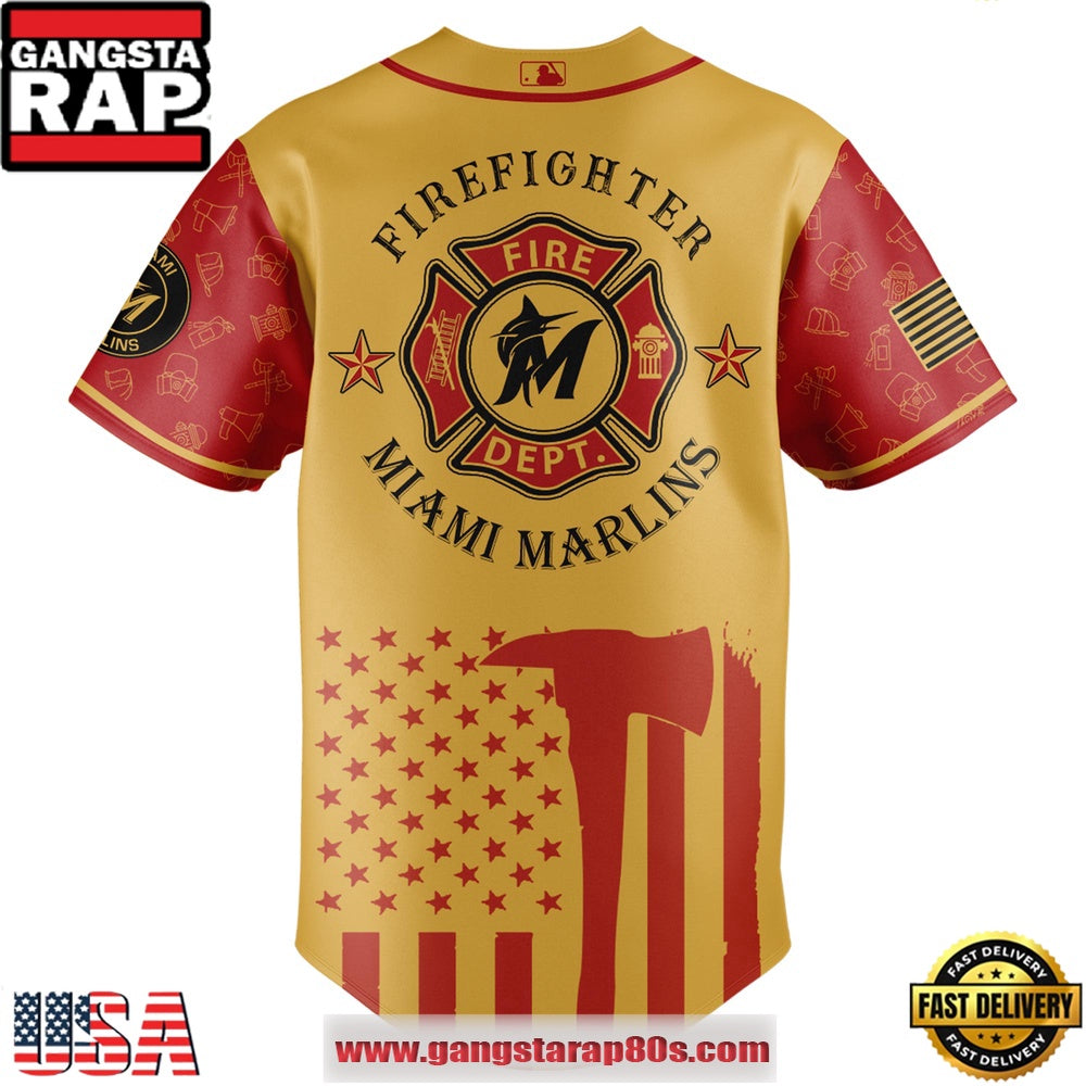 MLB Miami Marlins x Firefighter Appreciation Night Special Edition Baseball Jerseys