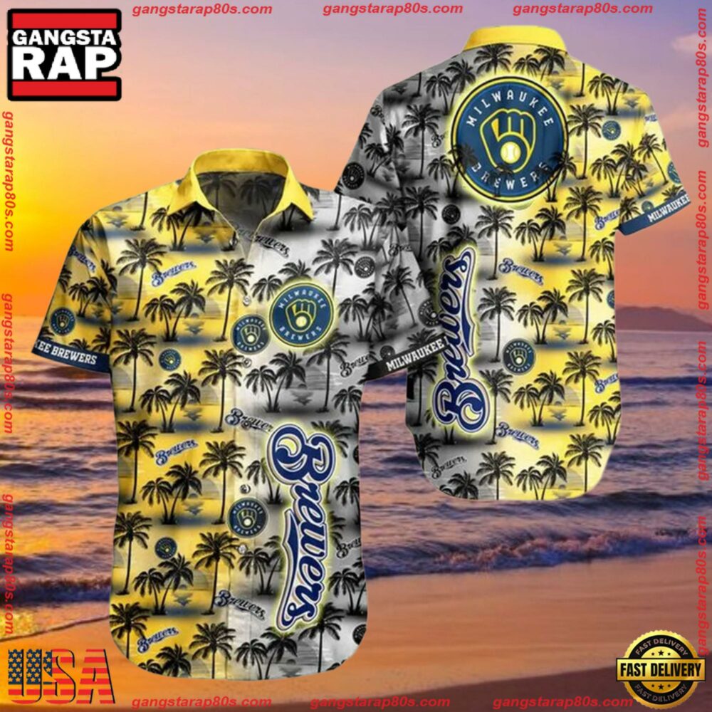 MLB Milwaukee Brewers Aloha Hawaiian Shirt
