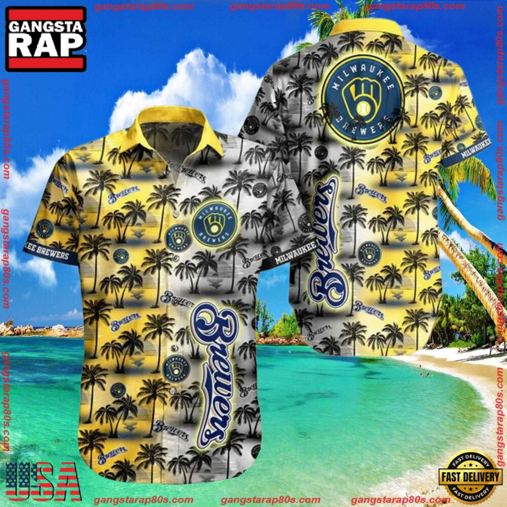 MLB Milwaukee Brewers Aloha Hawaiian Shirt