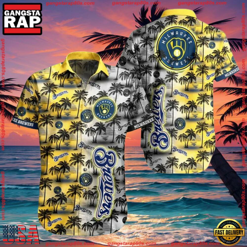 MLB Milwaukee Brewers Aloha Hawaiian Shirt
