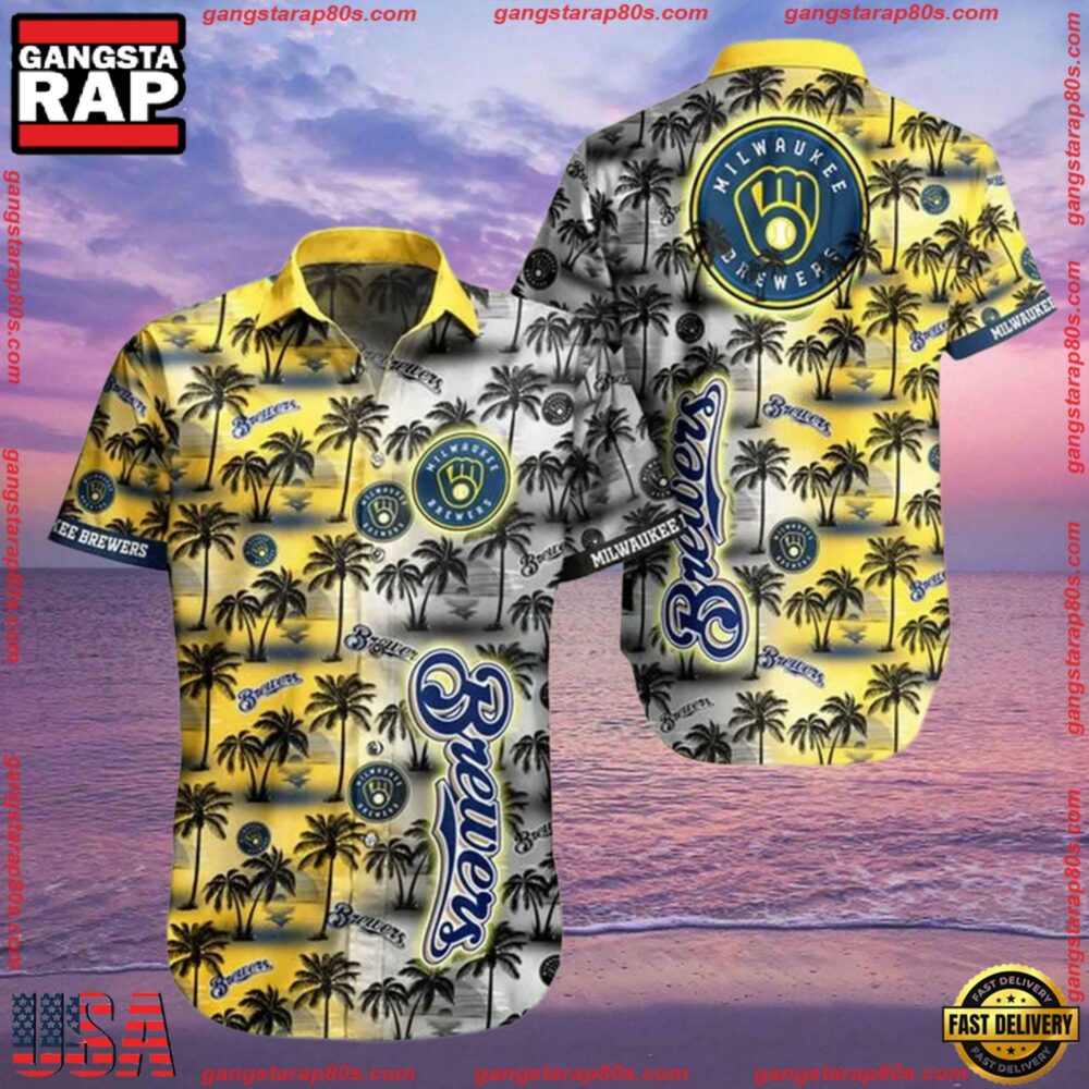 MLB Milwaukee Brewers Aloha Hawaiian Shirt